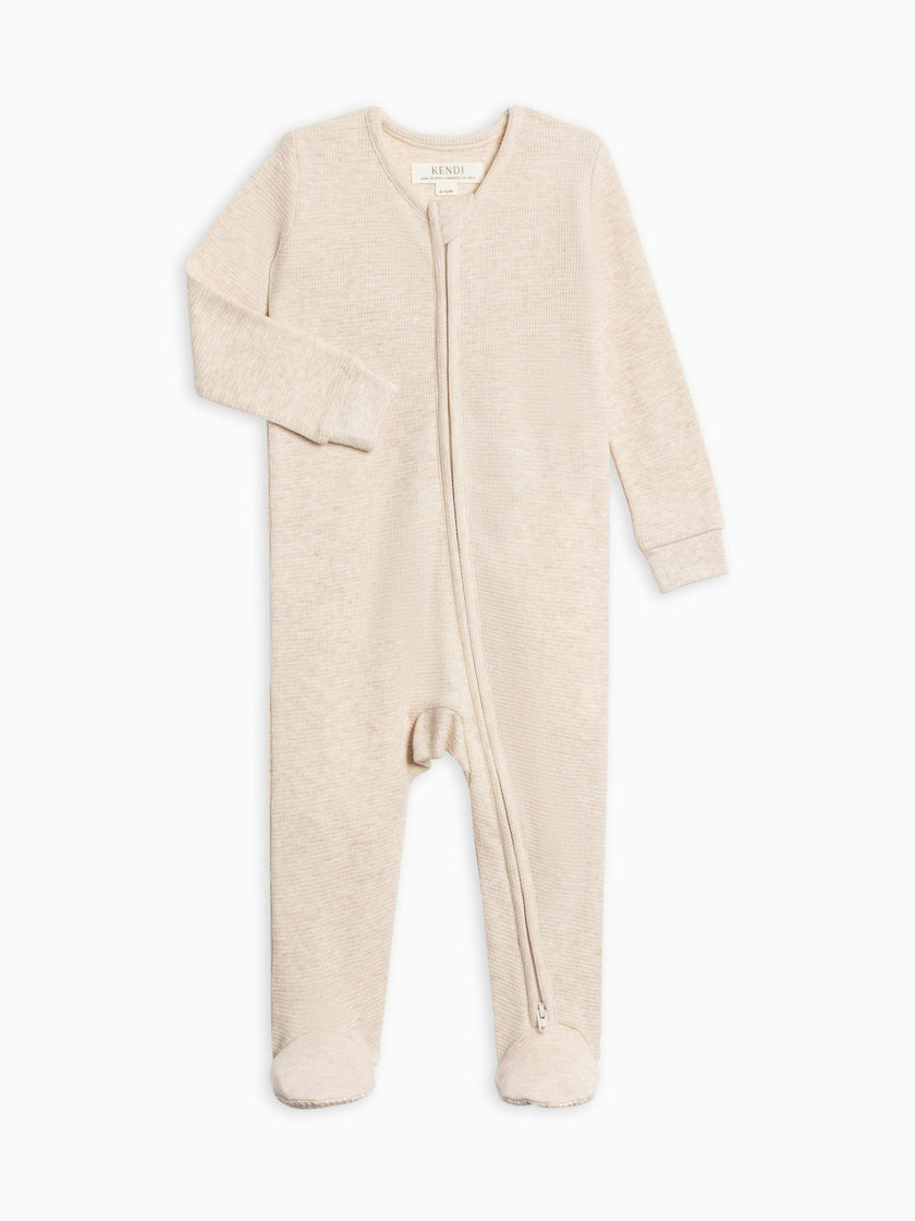Lane Waffle Knit Zipper Sleeper