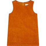 Organic Cotton Velvet Dress, Raw Sienna