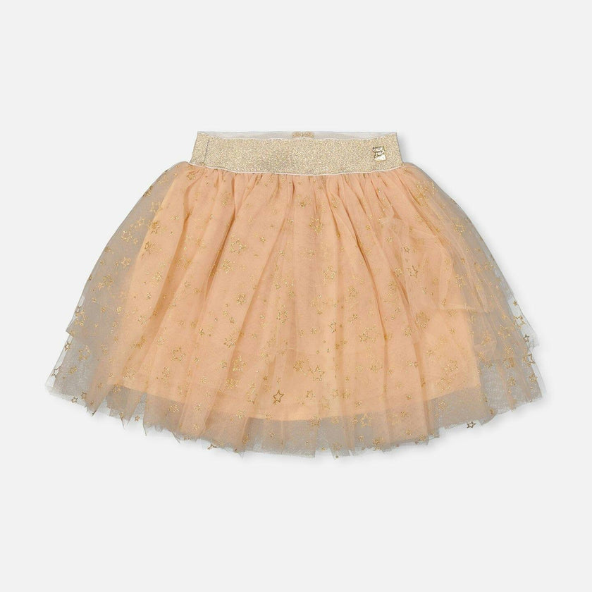 Multi Layer Glittering Mesh Skirt