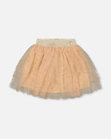 Multi Layer Glittering Mesh Skirt