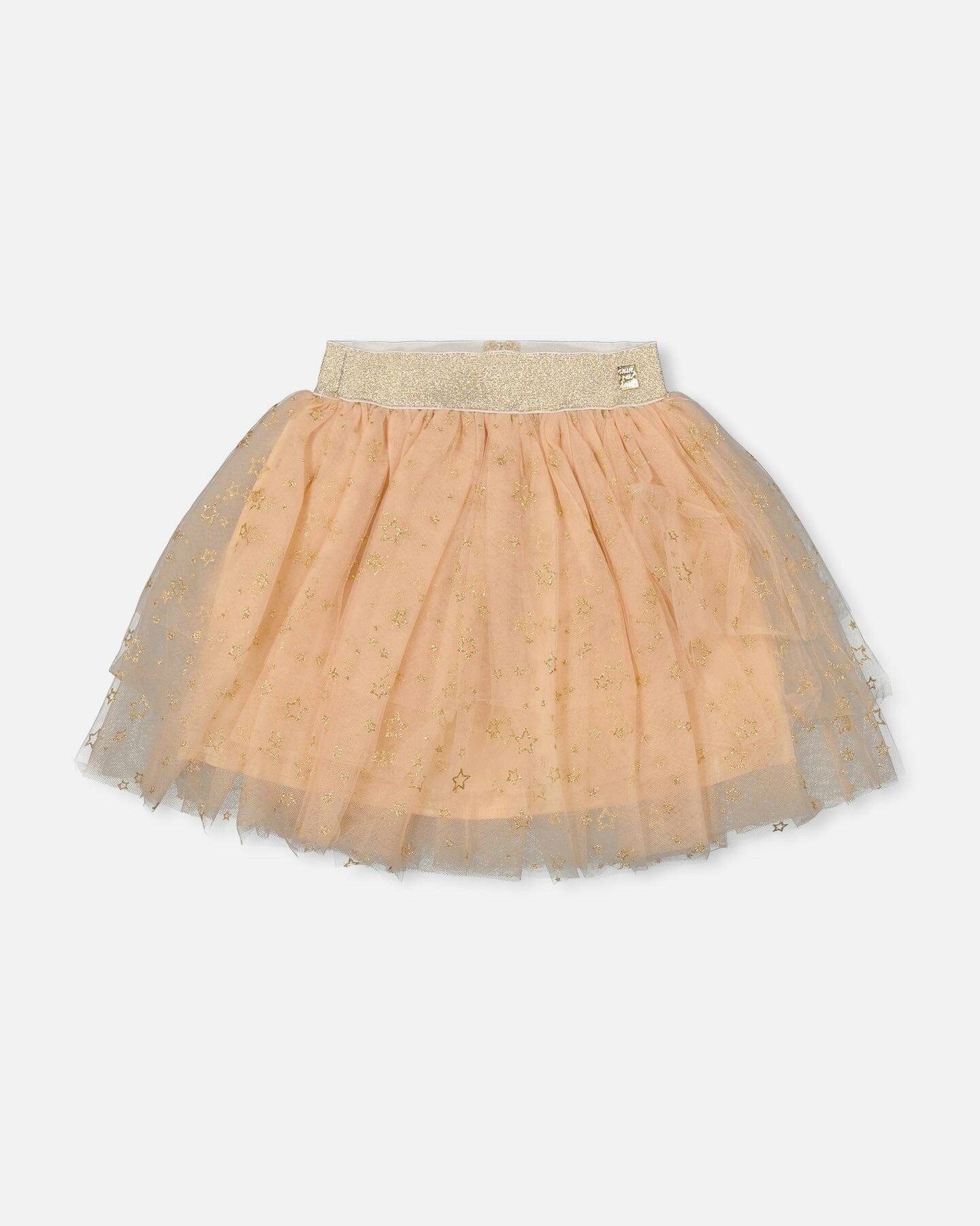 Multi Layer Glittering Mesh Skirt