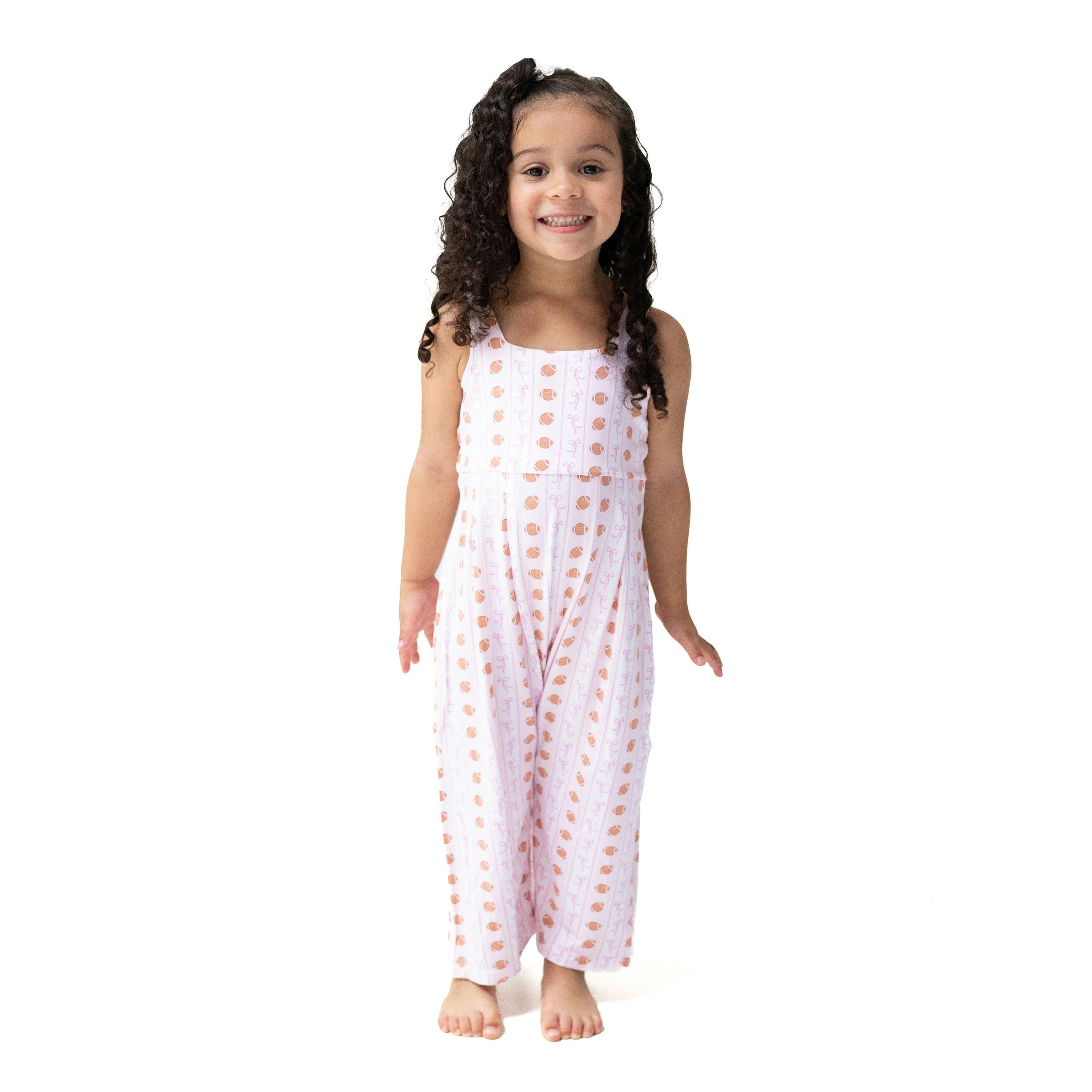 Football Bow Stripe - Wide Leg Jumpsuit