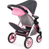 Bayer Design Dolls: Twin Star Stroller - Black