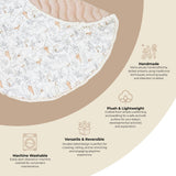 Ezra Woodland Animal Cotton Quilted Baby Play Mat