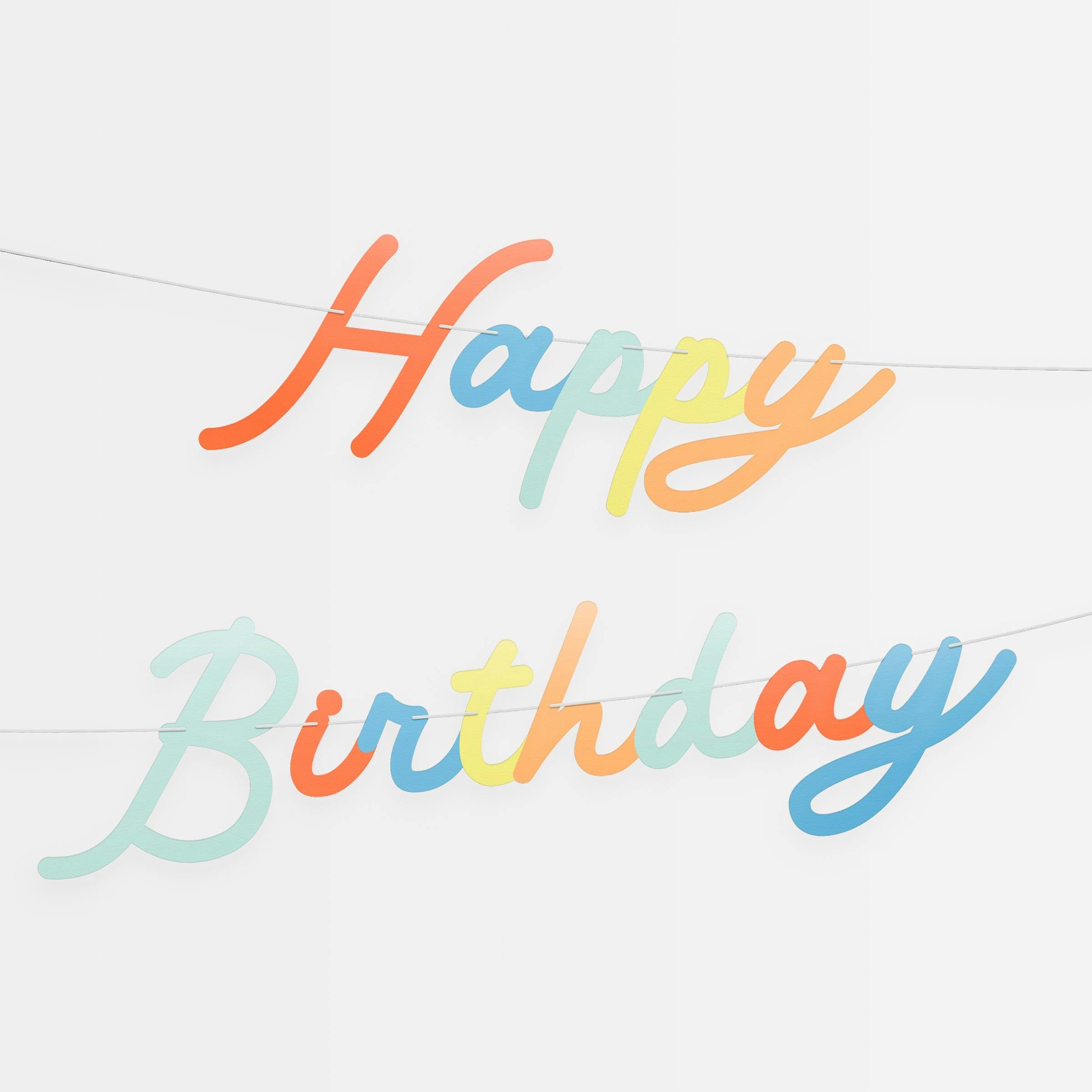 Bright Personalisable Birthday Garland Set
