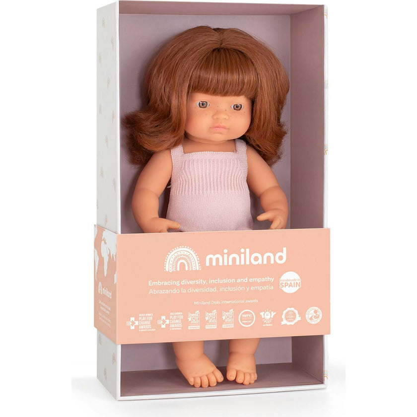 Colourful Edition Collection - Baby Doll Caucasian Redhead Girl 15" (pink rompers)