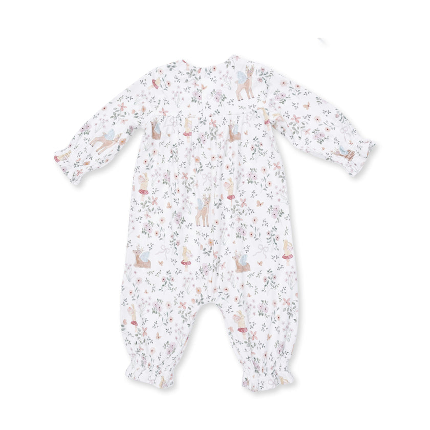 Enchanted Woodland - Smocked Long Sleeve Romper