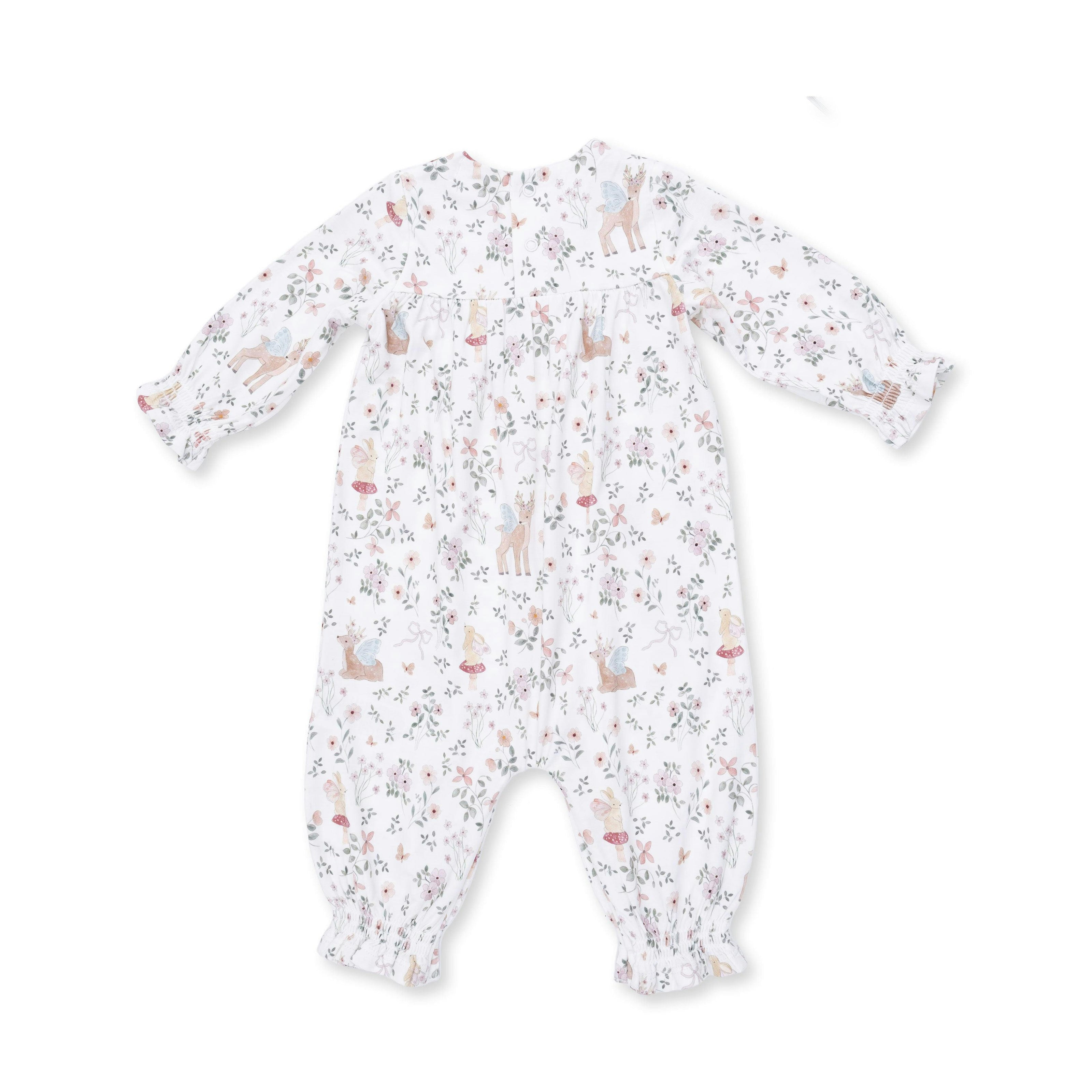 Enchanted Woodland - Smocked Long Sleeve Romper