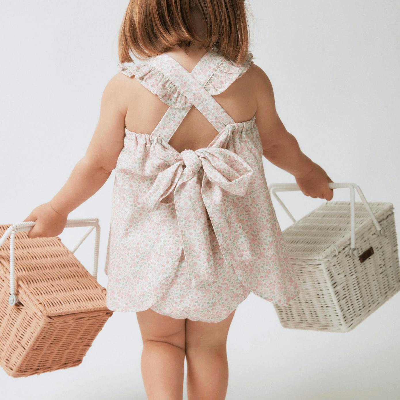 Baby Antique Floral Flutter Tank Bloomer Set