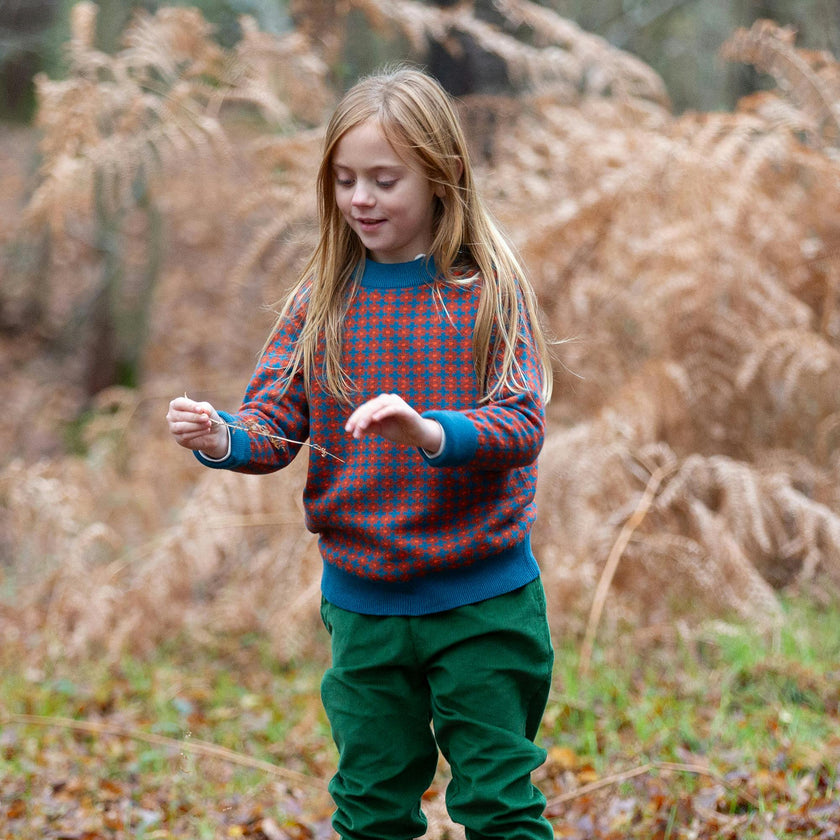 Ginger Squares Knitted Jumper, Multi