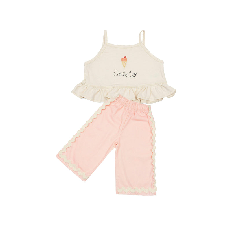 Wide-Leg Pant Set in Gelato
