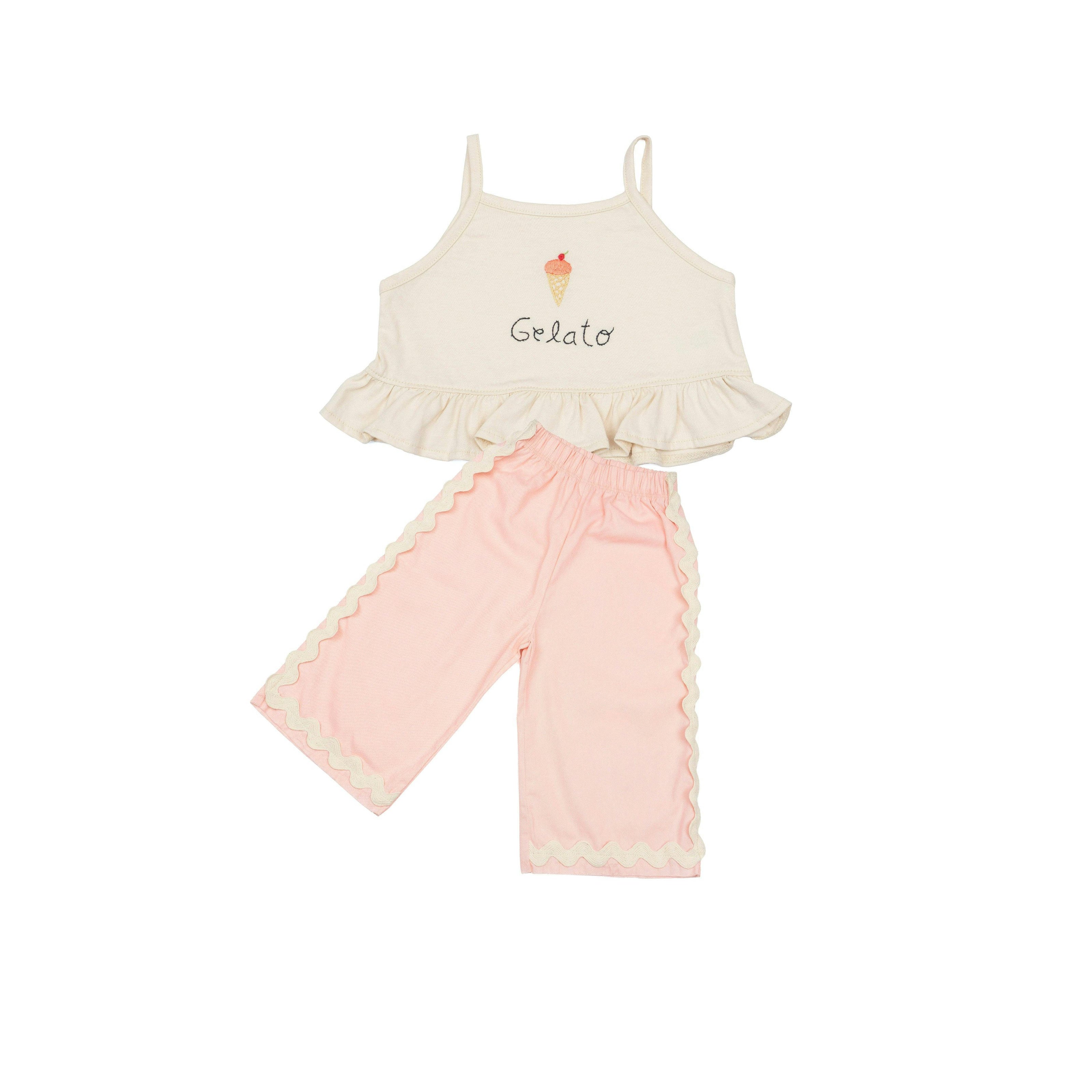 Wide-Leg Pant Set in Gelato