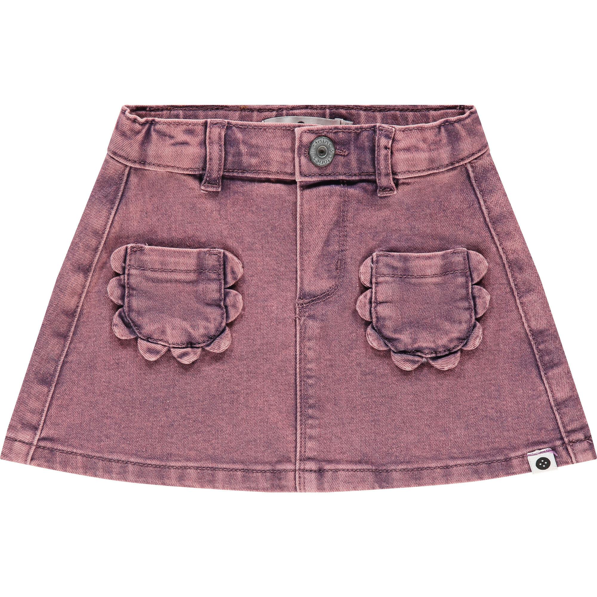 Acid Wash Denim Skirt