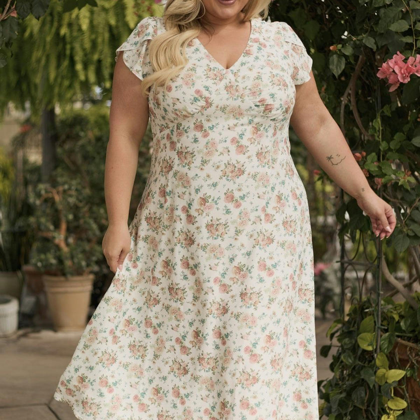 Fiona Dress in Countryside Peony Blossom