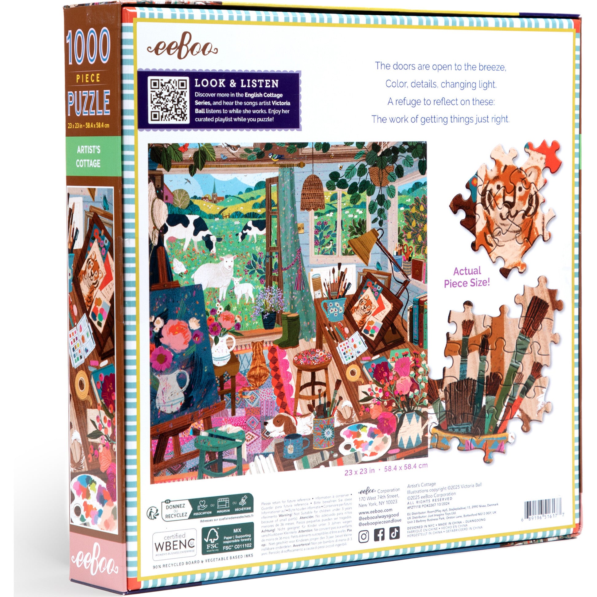 Piece&Love: Artist's Cottage - 1000 pc Puzzle