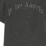Black Curved Logo Faded T-Shirt