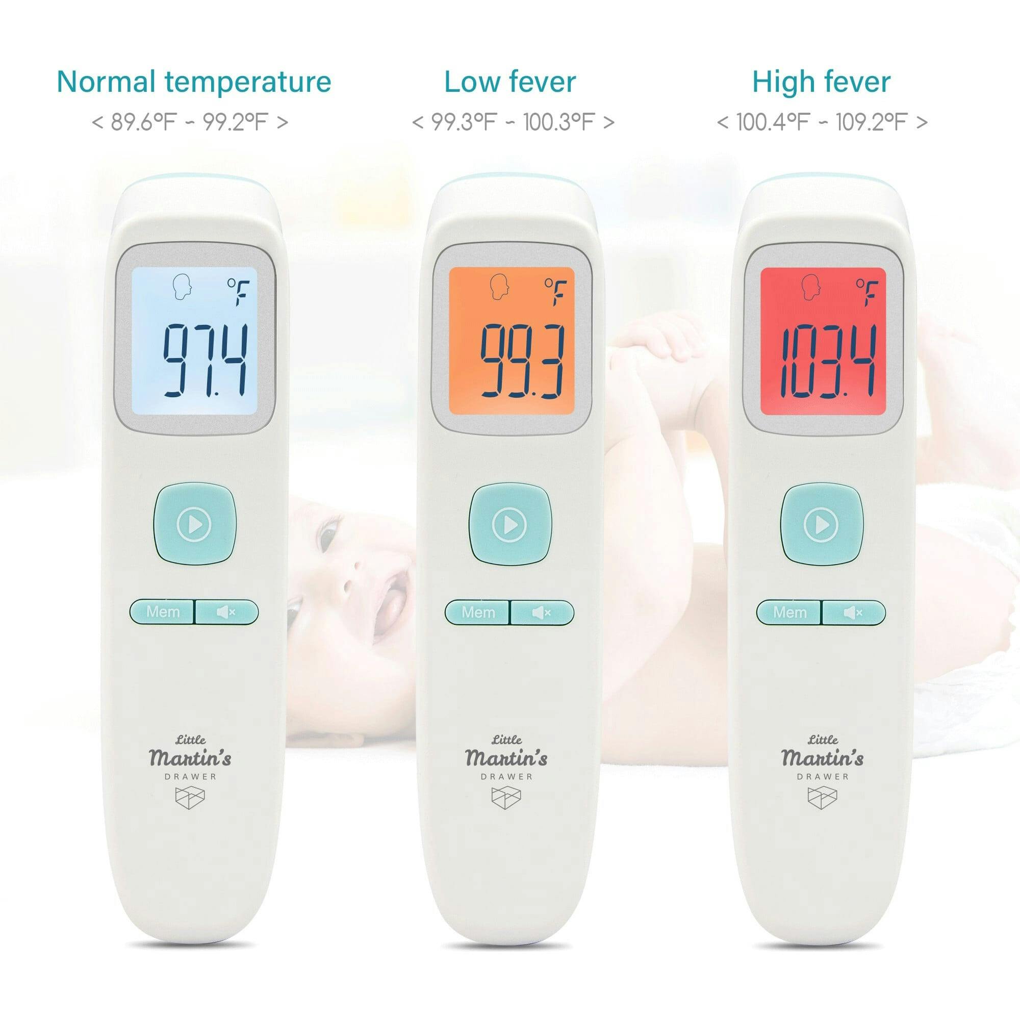 Non-Contact Forehead Infrared Thermometer - Blue
