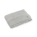 Cotton Muslin Baby Quilt - Grey Stripe