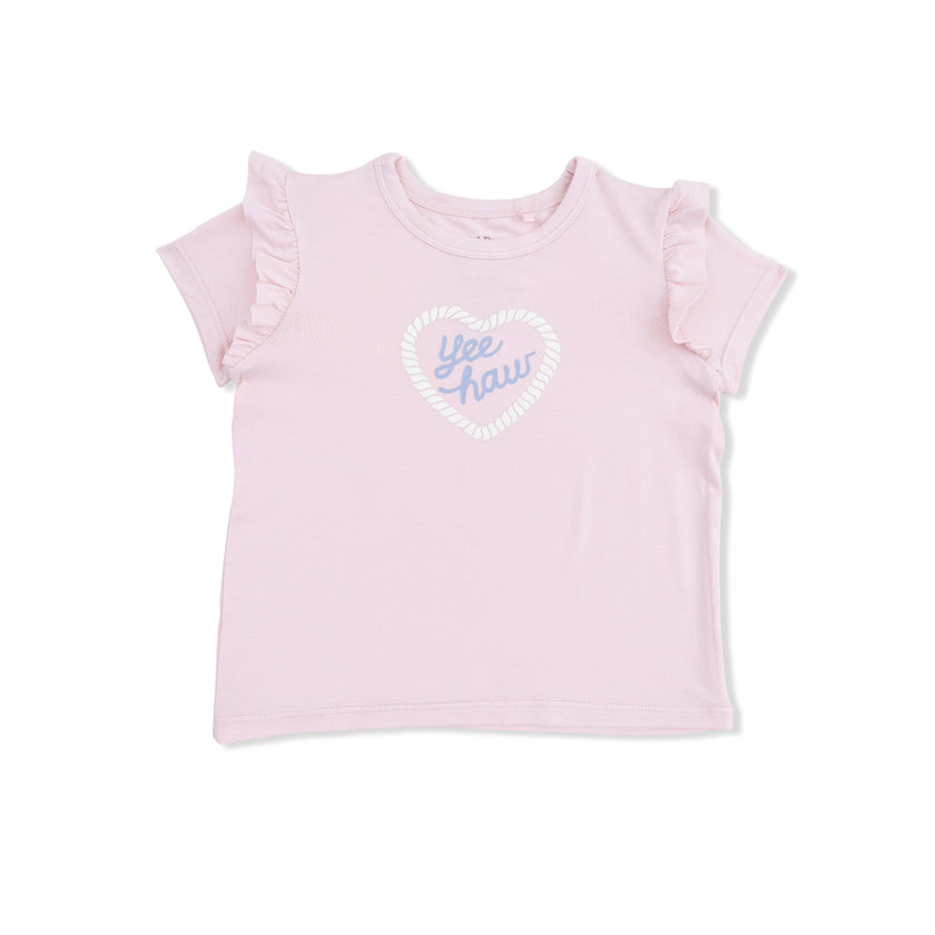 Yee Haw Cowgirl - Ruffle Tee