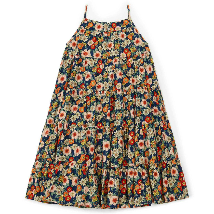 BONTON Calypso 70's Floral Midi Dress
