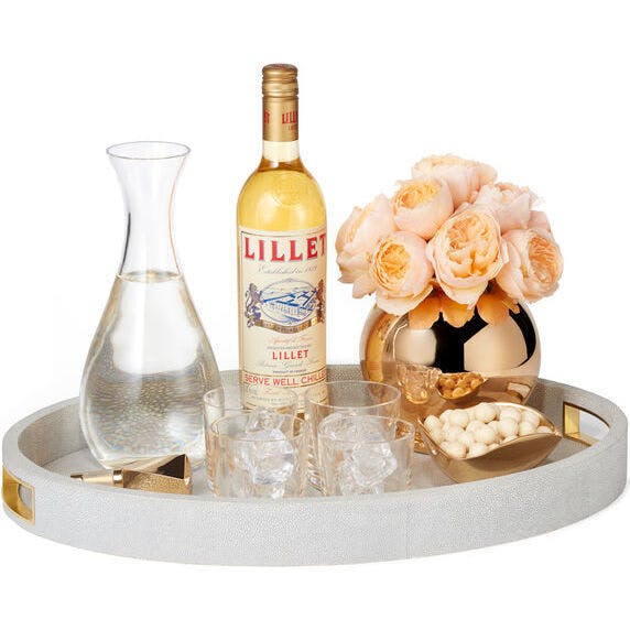 Modern Shagreen Cocktail Tray