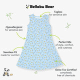 Milk & Cookies Blue Bamboo Girls' Sleeveless Dress