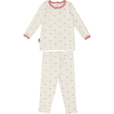 Sun Print Two-Piece Set, White/mauve