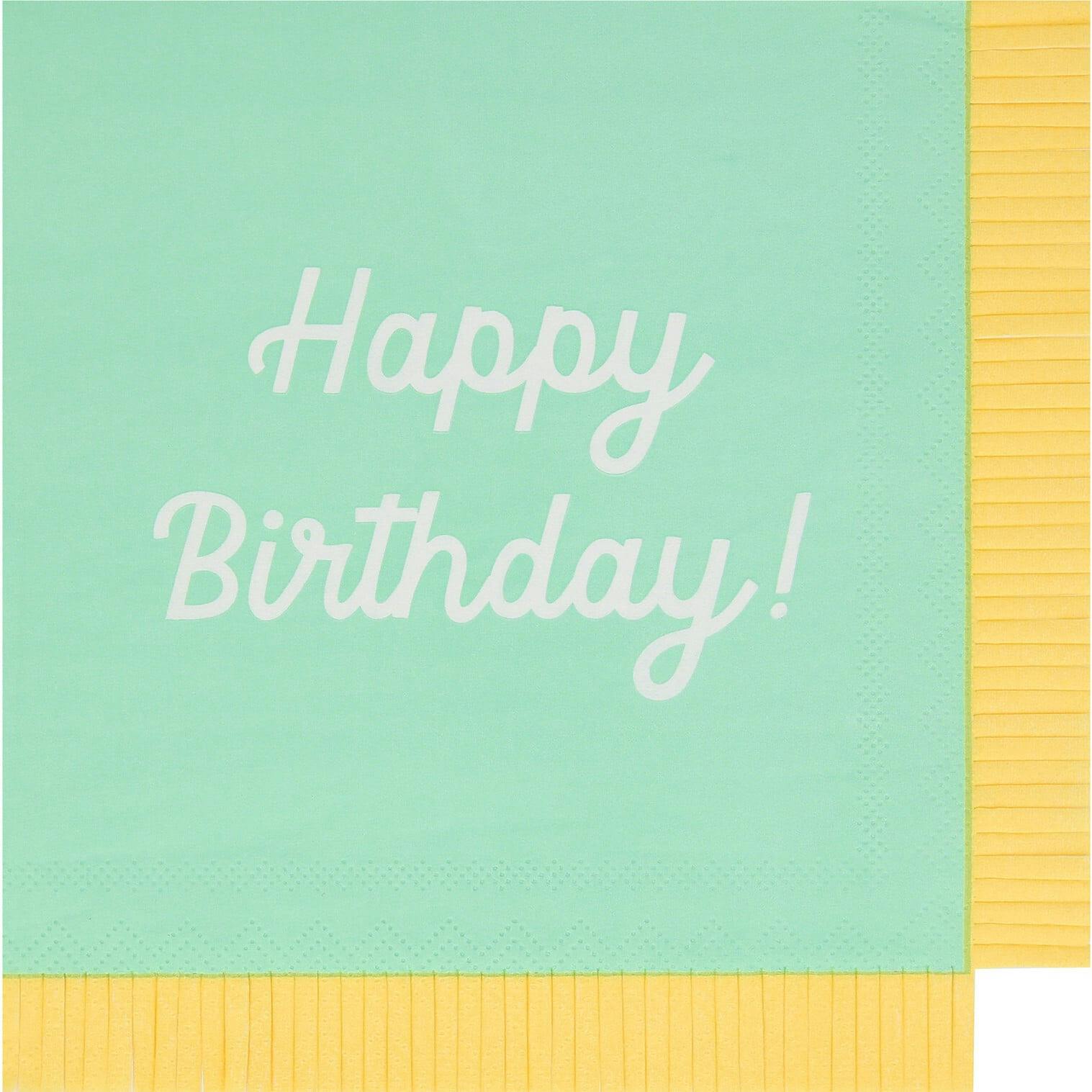 Mixed Happy Birthday Large Napkins