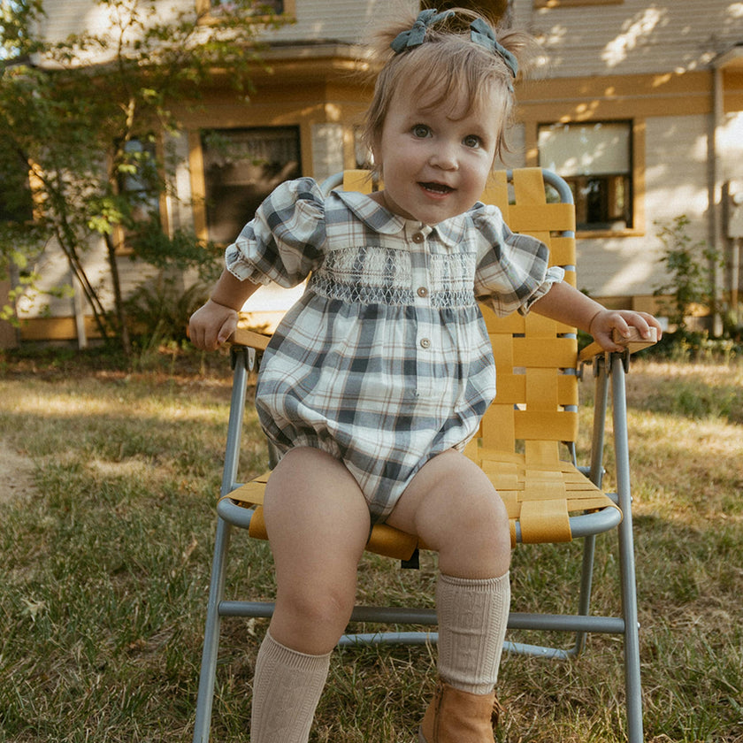 Organic Smocked Bubble Romper