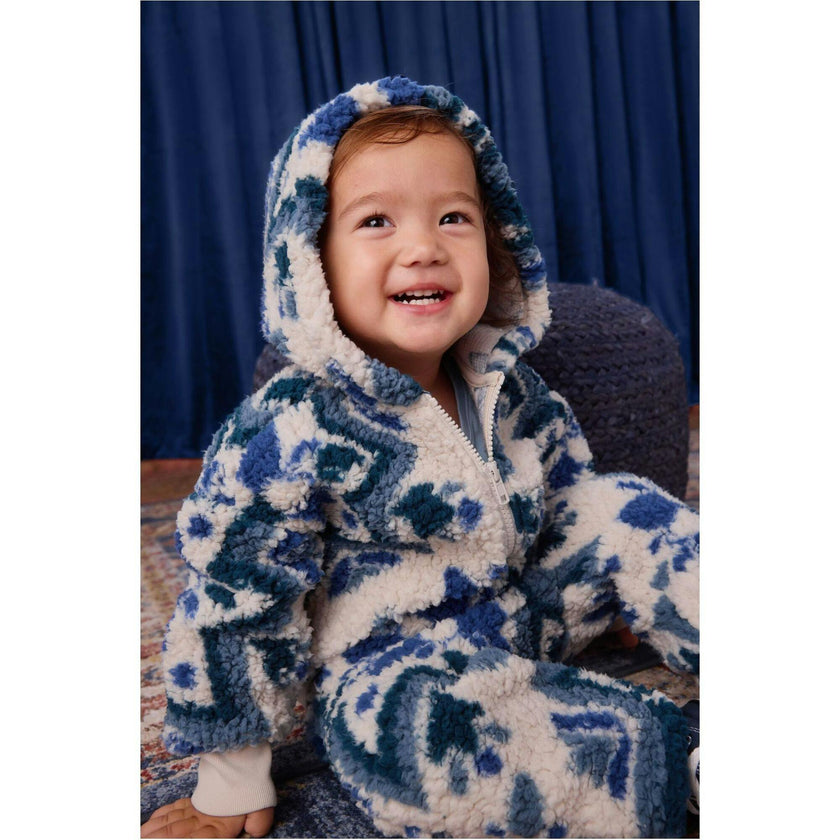 Teddy Fleece Baby Hoodie, Multi