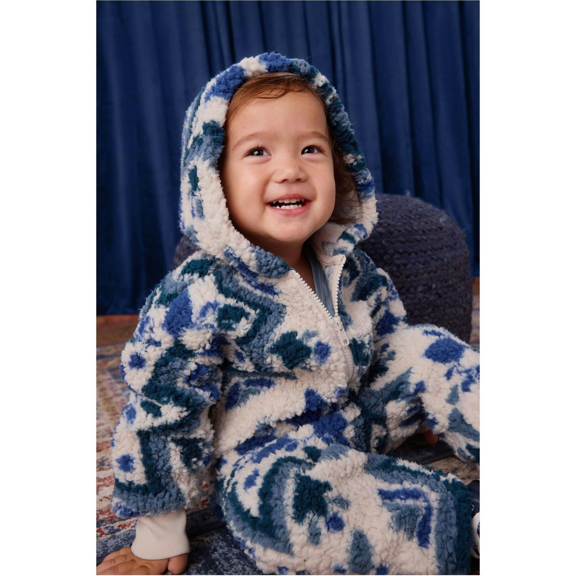 Teddy Fleece Baby Hoodie, Multi