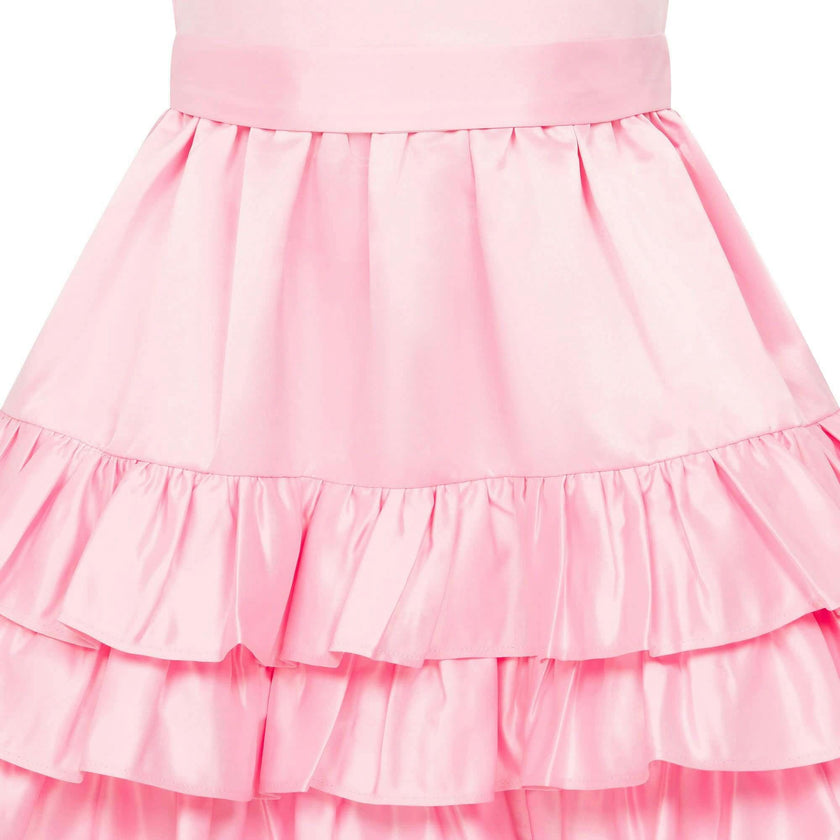 Arabella Frill Satin Girls Party Dress