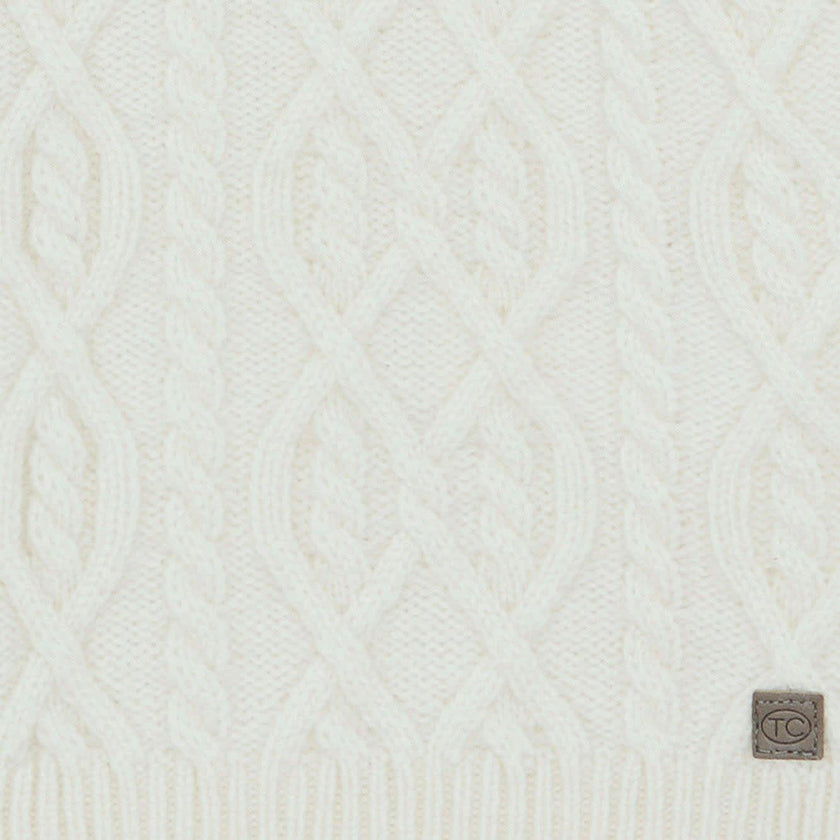 TARTINE ET CHOCOLAT HIGH-NECK WOOL SWEATER - NACRE