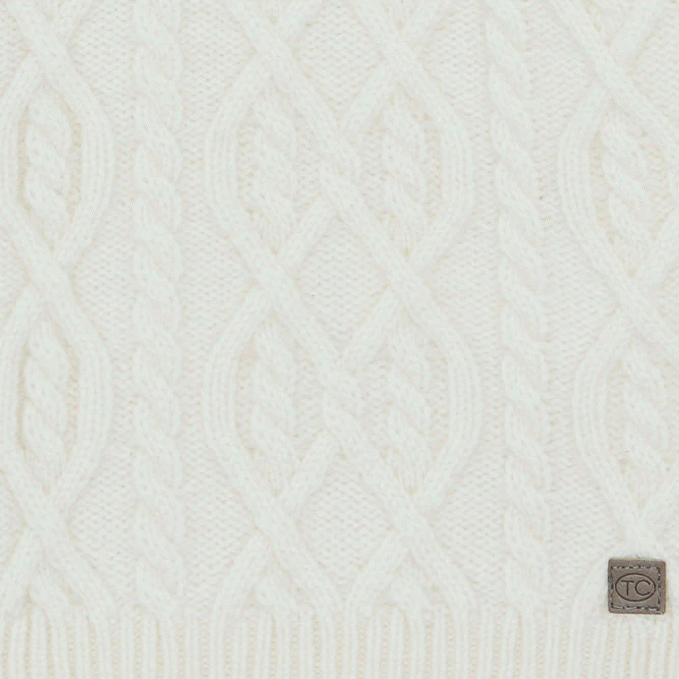 TARTINE ET CHOCOLAT HIGH-NECK WOOL SWEATER - NACRE