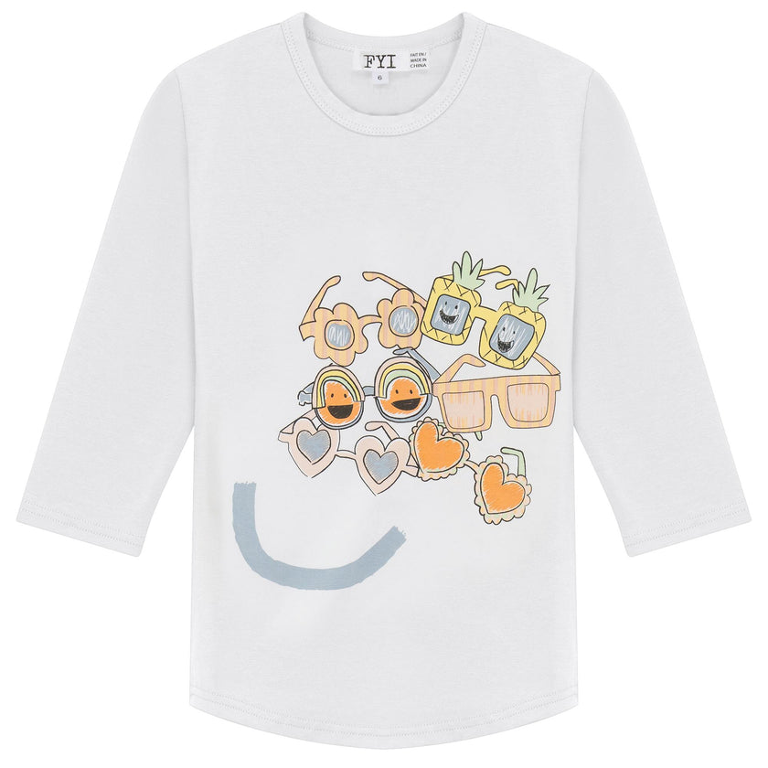Smiley Sunglasses Print Tshirt