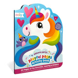 Playful Pages Activity Book - Games Coloring Stickers - Unicorn Party!