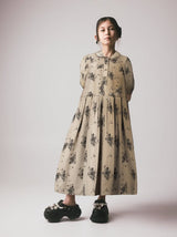 Lilly Pleated Dress Camel & Black