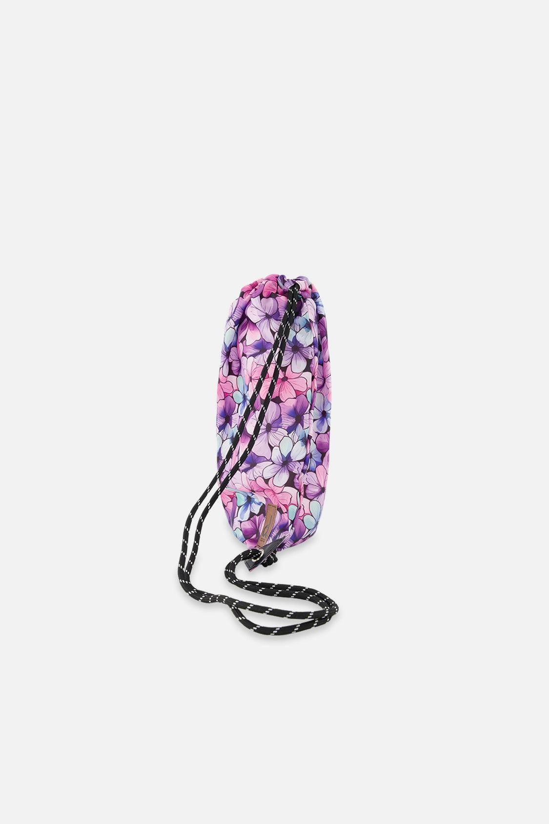 Little Girl Floral Durable Lightweight Drawstring Bag