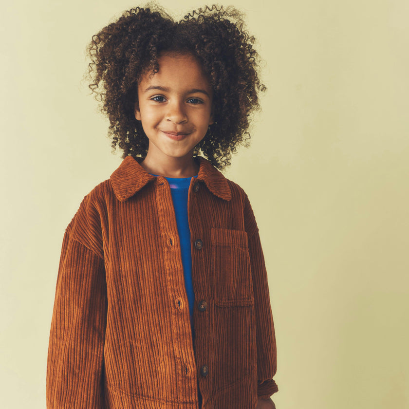 Kids Jagger Rust Cord Overshirt