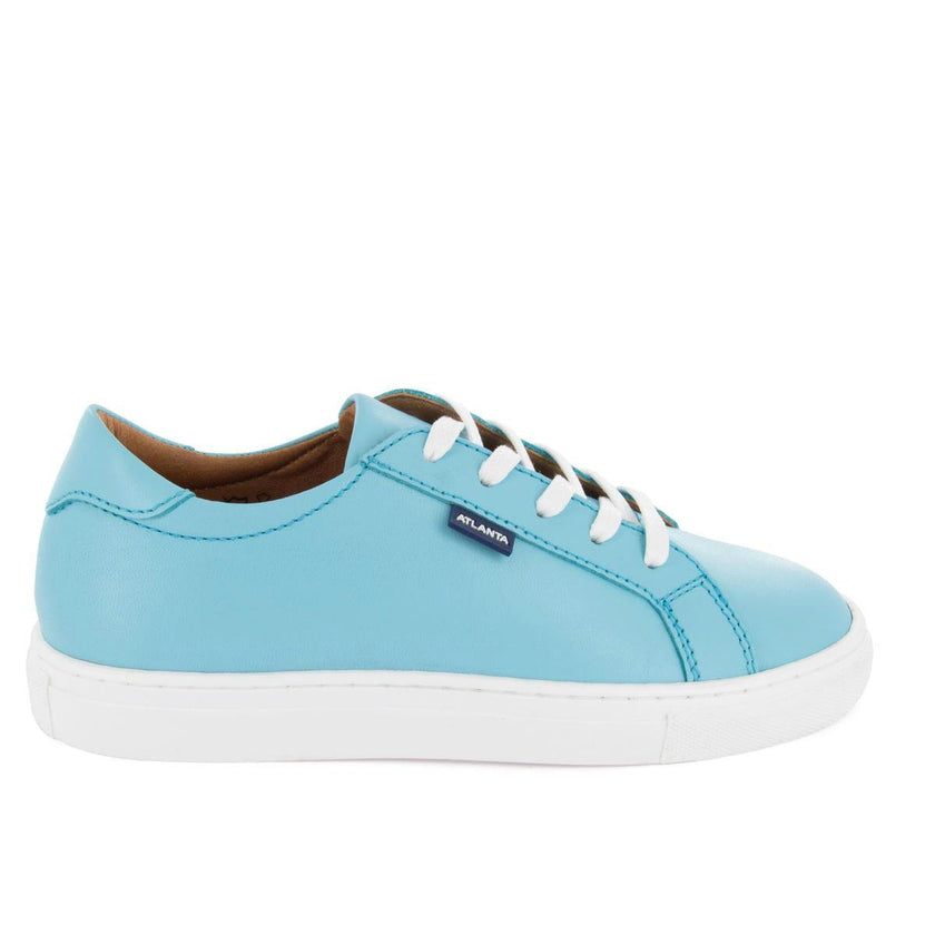 Laces Sneakers - turquoise blue smooth