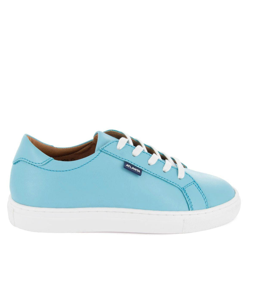 Laces Sneakers - turquoise blue smooth