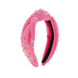 Raspberry Rhinestone Headband