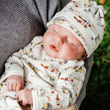 Vintage Planes Organic Cotton Knotted Beanie Hat
