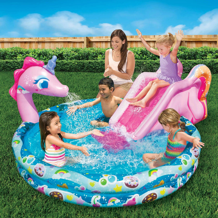 Spray N Splash Pool w/ Inflatable Water Slide