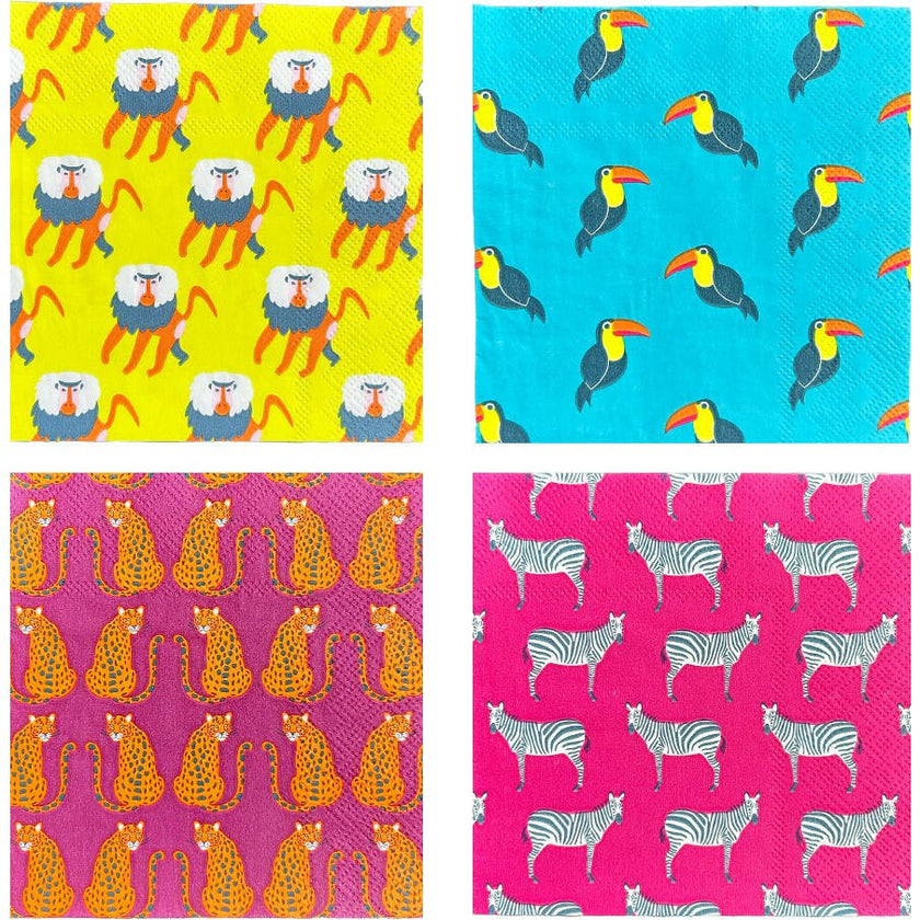 Jungle Animals Cocktail Napkins
