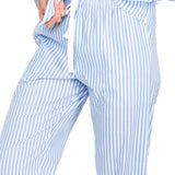 Women's Braddock Classic PJ Pants - Blue Stripe Organic Cotton Poplin