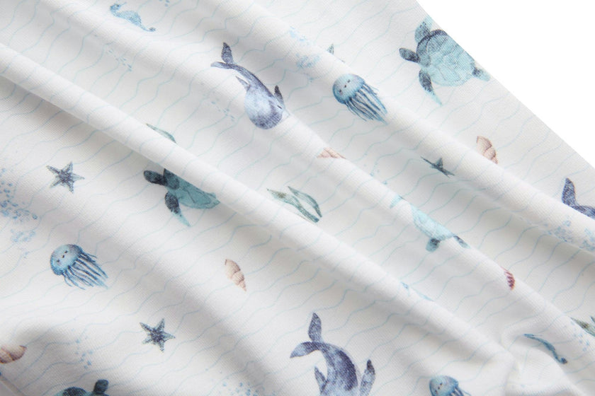 Bamboo Magnetic Footie Pajama - Le Bleu