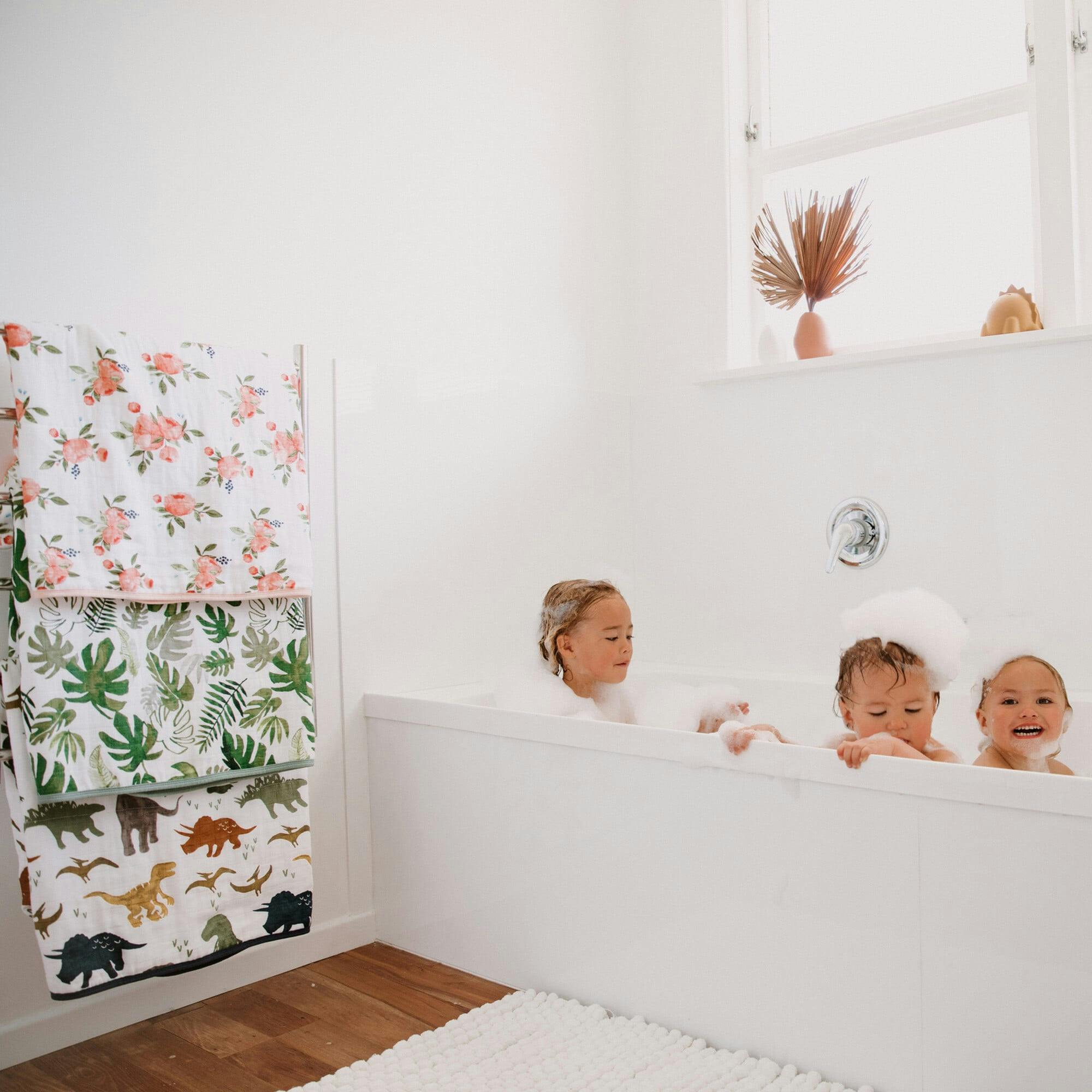 Toddler Hooded Towel - Tropical Leaf
