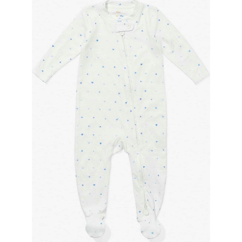 Marley Zip Pajama, Blue Hearts