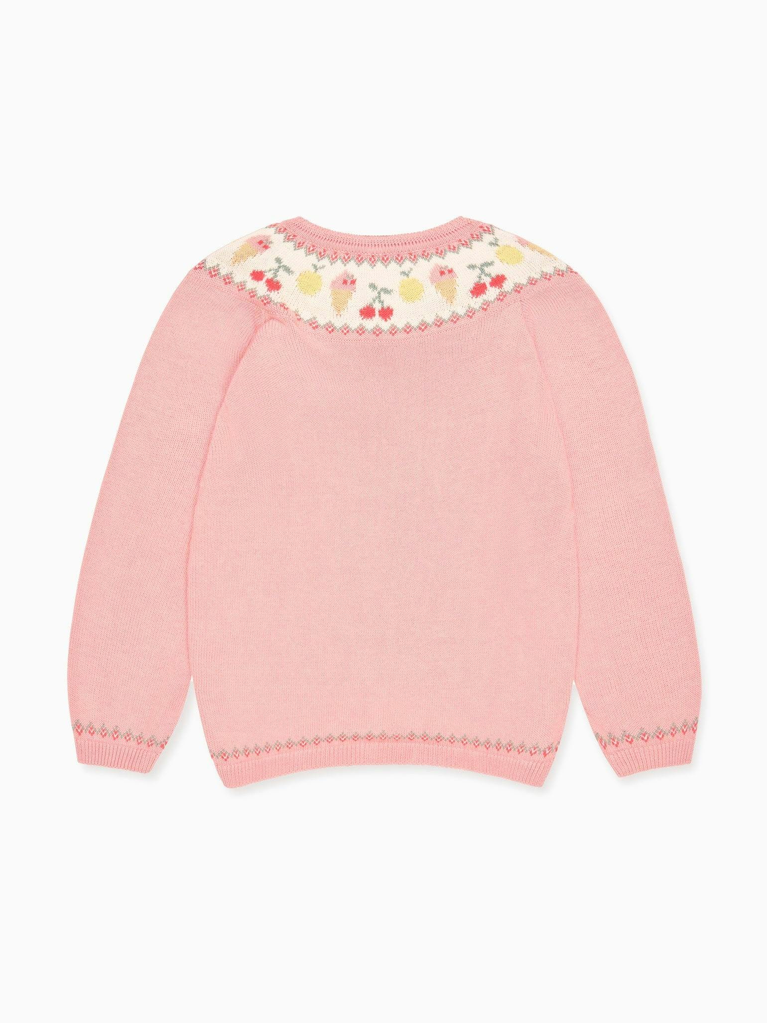 Dusty Pink Helado Cotton Girl Cardigan